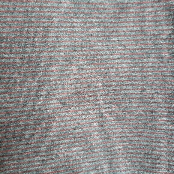 BYLT Mens Drop Cut Lux T-Shirt Short Sleeve Crewneck Striped Gray Red Size S - Picture 4 of 5